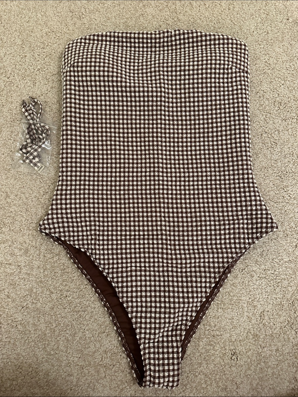 Abercrombie & Fitch Brown Gingham One Piece